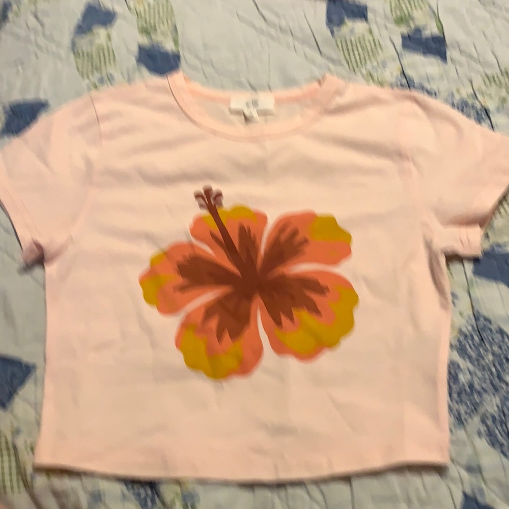 Short sleeve pink top. NWOT